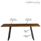 Mesa Sala De Jantar Cozinha Ogleary 160cm Grafite Madeira Mac