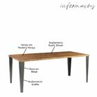 Mesa Sala De Jantar Cozinha Quevelly 160cm Grafite Madeira Ma