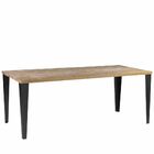 Mesa Sala De Jantar Cozinha Quevelly 220cm Grafite Madeira Ma