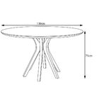 Mesa Sala De Jantar Cozinha Redonda Tampo De Vidro 130cm Will