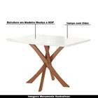 Mesa Sala De Jantar E Cozinha 140 Cm Tune Com Tampo Com Vidro