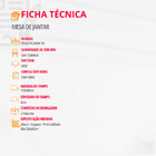 Mesa Sala De Jantar Liz 120cm Em Mdf E Vidro Com Canto Copo