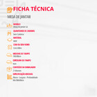 Mesa Sala De Jantar Liz 180cm Em Mdf E Vidro Com Canto Copo