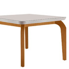 Mesa Sala De Jantar Liz 180cm Em Mdf E Vidro Com Canto Copo