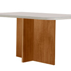 Mesa Sala De Jantar Olimpia 120cm Em Mdf E Vidro Com Canto Co
