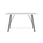 Mesa Sala De Jantar Paraty Preto 120x75cm Tampo Branco