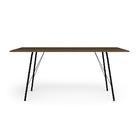 Mesa Sala De Jantar Paraty Preto 140x80cm Tampo Amêndoa