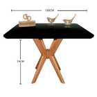 Mesa Sala De Jantar Quadrada Pandora Tampo Laqueado Com Vidro