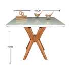 Mesa Sala De Jantar Quadrada Pandora Tampo Laqueado Com Vidro