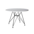 Mesa Sala De Jantar Redonda 90cm Branca Com 4 Poltronas Branc