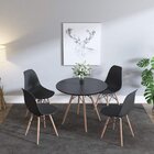 Mesa Sala De Jantar Redonda 90cm Eiffel Eames Preto