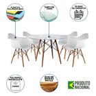 Mesa Sala De Jantar Redonda Vidro 90cm Com 4 Poltronas Branca
