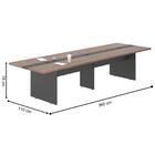 Mesa Sala De Reunião Empresa 8 Lugares Noce Preto