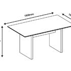 Mesa Sala Jantar Madrid Tampo Vidro 180x100cm