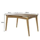 Mesa Sala Jantar Rubi 136x90cm Com Pés De Madeira Maciça