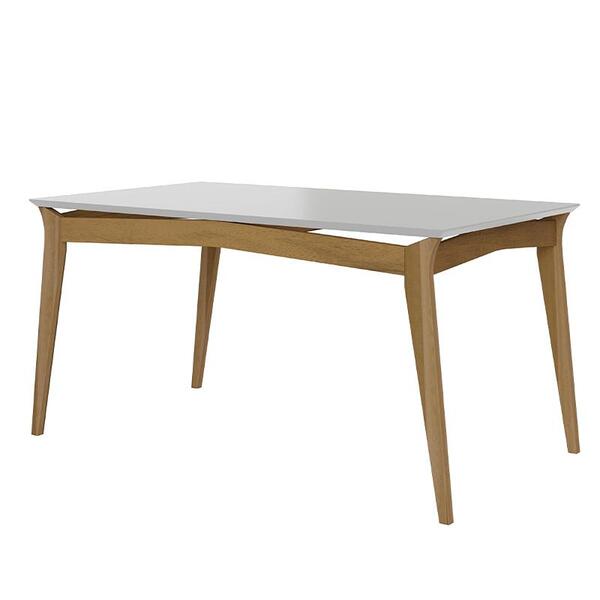Mesa Sala Jantar Rubi 160x90cm Com Pés De Madeira Maciça