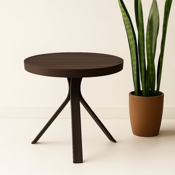 Mesa Santorini - Lateral Ø 45 - Marrom