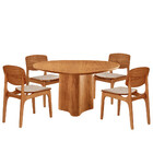 Mesa Selene Tampo 135 Laminado Com 4 Cadeiras Malta Gold Mode