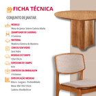 Mesa Selene Tampo 135cm Laminado Com 4 Cadeiras Malta Moderna