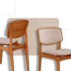 Mesa Selene Tampo 135cm Laminado Com 4 Cadeiras Malta Moderna