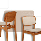 Mesa Selene Tampo 135cm Laminado Com 4 Cadeiras Malta Moderna