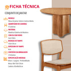 Mesa Selene Tampo 135cm Laminado Com 4 Cadeiras Malta Moderna