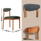 Mesa Selene Tampo 135cm Laminado Com 4 Cadeiras Noronha Moder