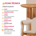 Mesa Selene Tampo 135cm Laminado Com 4 Cadeiras Noronha Moder