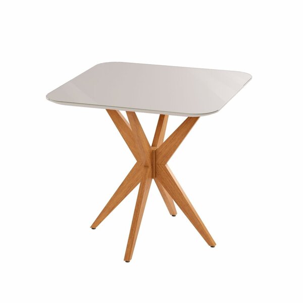 Mesa Simpatia Candian 0,90 X 0,90cm Cc Com Vidro Cinamomo E O