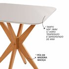 Mesa Simpatia Candian 0,90 X 0,90cm Cc Com Vidro Cinamomo E O