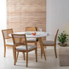 Mesa Square Redonda Tampo Lacca Polida Branco -108cm