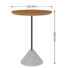 Mesa Stone Lateral Grande - Nature/grafite