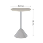 Mesa Stone Lateral Pequena - Branco/grafite