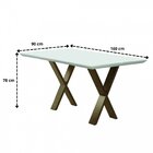 Mesa Stylo Base Madeira Maciça1,60x90x78  Imbuia / Off White