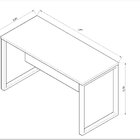 Mesa Suprema Individual 1,37cm 40cm Noce/preto