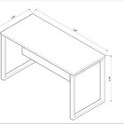 Mesa Suprema Individual 160cm Industrial Tampo De Noce E Pret