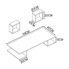 Mesa Suspensa Computador Escrivaninha Com 2 Nichos Moderno Mdf