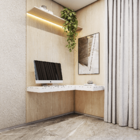 Mesa Suspensa Em L 135x45cm Home Office Branco