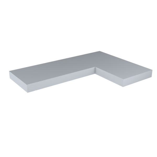 Mesa Suspensa Em L 135x45cm Home Office Branco