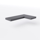 Mesa Suspensa Em L 135x45cm Home Office Grafite