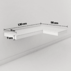 Mesa Suspensa Em L Branco