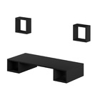 Mesa Suspensa Fechada Nichos Quadrados Computador Trabalho Ho