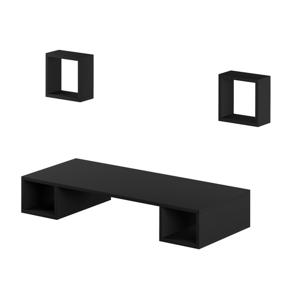 Mesa Suspensa Fechada Nichos Quadrados Computador Trabalho Ho