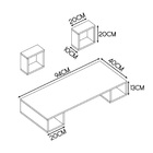 Mesa Suspensa Fechada Nichos Quadrados Computador Trabalho Ho