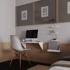 Mesa Suspensa Rio Para Computador Com 4 Prateleiras – Branco