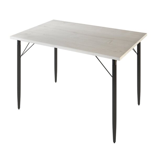 Mesa Tampo Em Bp 25mm Pés Madeira Maciça Madri  Avelã/preto