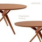 Mesa Tampo Redondo 135x135cm Madeira Maciça Hope Cinamomo / I