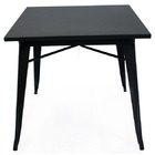 Mesa Tolix Iron 80x80cm Quadrada, Preta, Estilo Industrial Pa