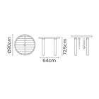 Mesa Tramontina Cassino 90 Cm Em Polipropileno Preto