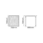 Mesa Tramontina Laura Rattan 70 Cm Em Polipropileno Camurça C